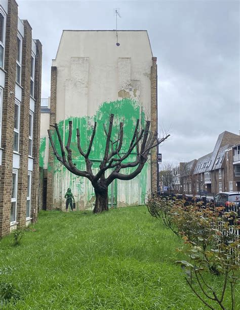 banksy london tree